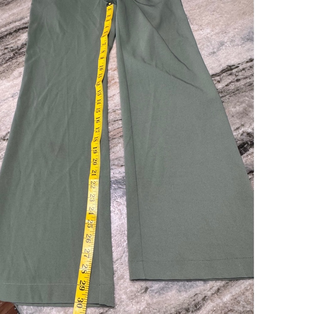 Sage The Label Jumpsuit Womens XS One Shoulder Cutout Wide Leg Sage Green - Picture 8 of 12